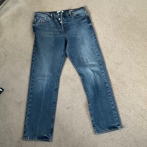 Frame Denim Blue Women's Straight Leg Jeans - Size 28
